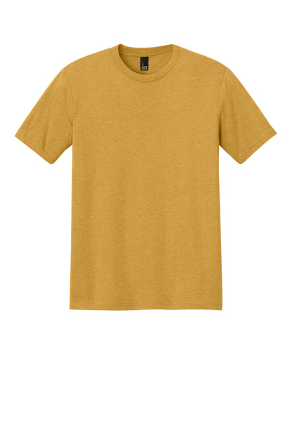 Front View of OchreYlwHr District Perfect Tri Tee. DM130