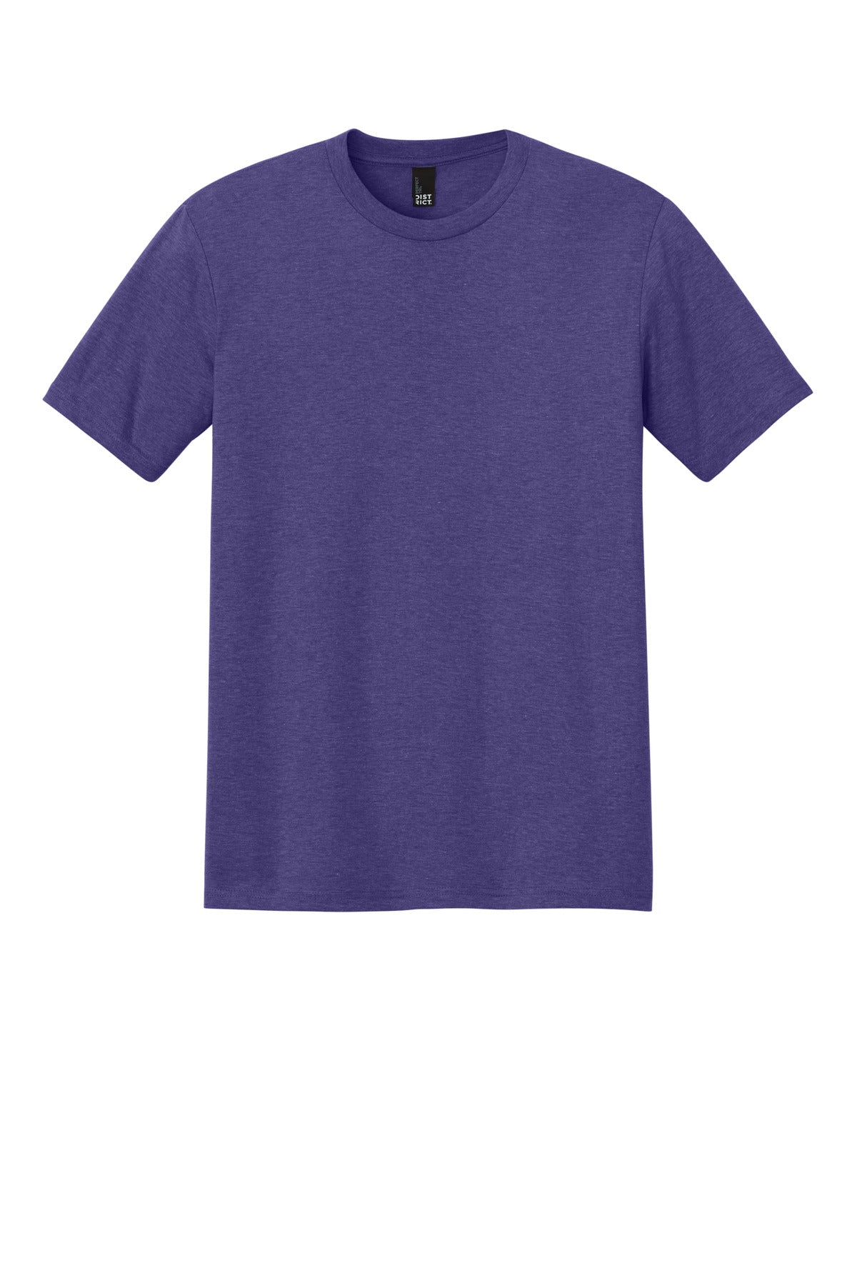 Front View of Purple Frost District Perfect Tri Tee. DM130