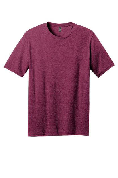 Front View of Raspberry Flck District Perfect Blend CVC Tee. DM108