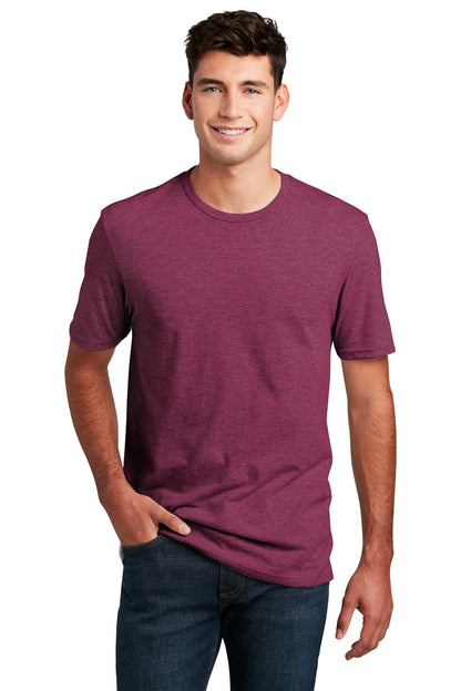 Front View of Raspberry Flck District Perfect Blend CVC Tee. DM108