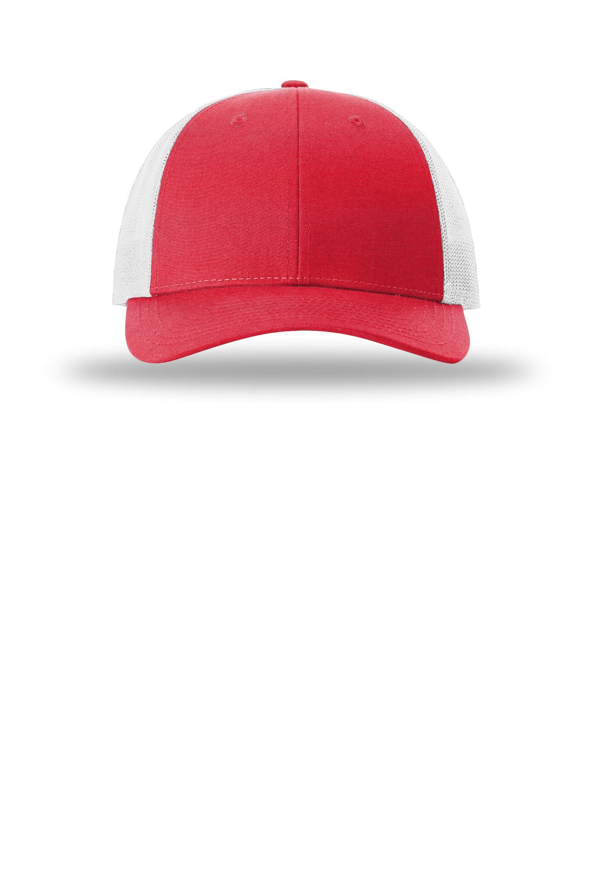 Front View of RdHtr/LtGy Richardson Low Pro Trucker 115