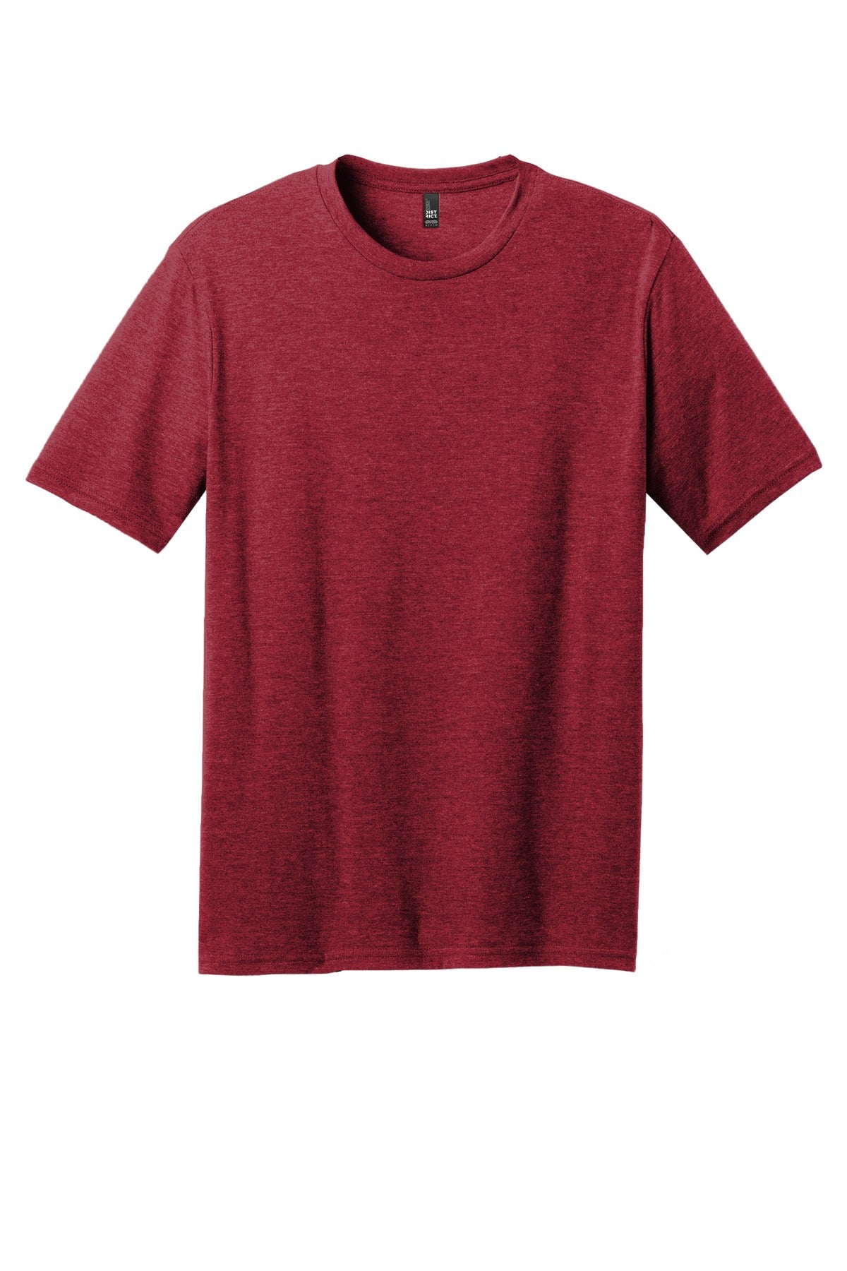 Front View of Red Fleck District Perfect Blend CVC Tee. DM108