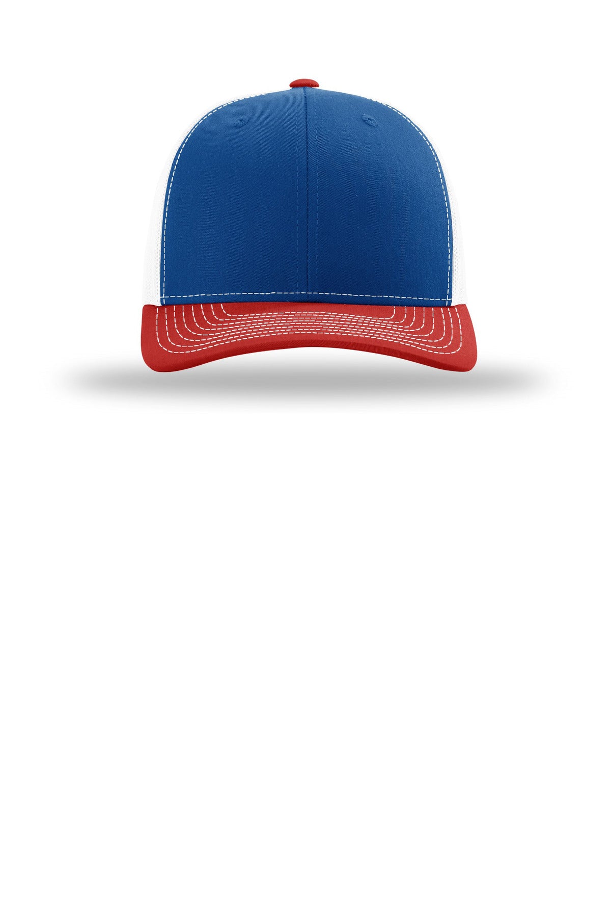 Front View of Roy/Wht/Rd Richardson Trucker Cap 112