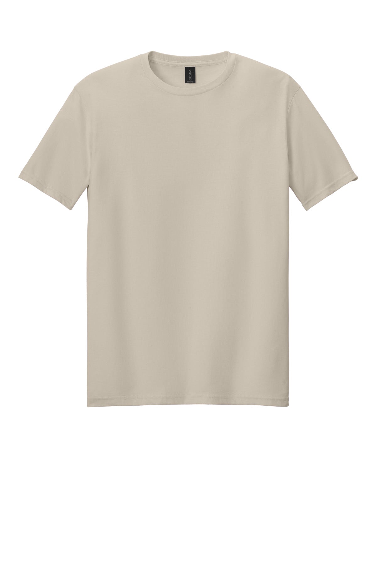 Front View of Sand Gildan Softstyle T-Shirt. 64000