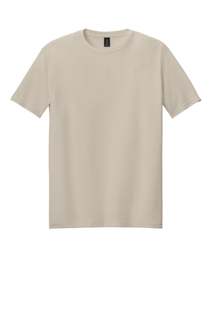 Front View of Sand Gildan Softstyle T-Shirt. 64000