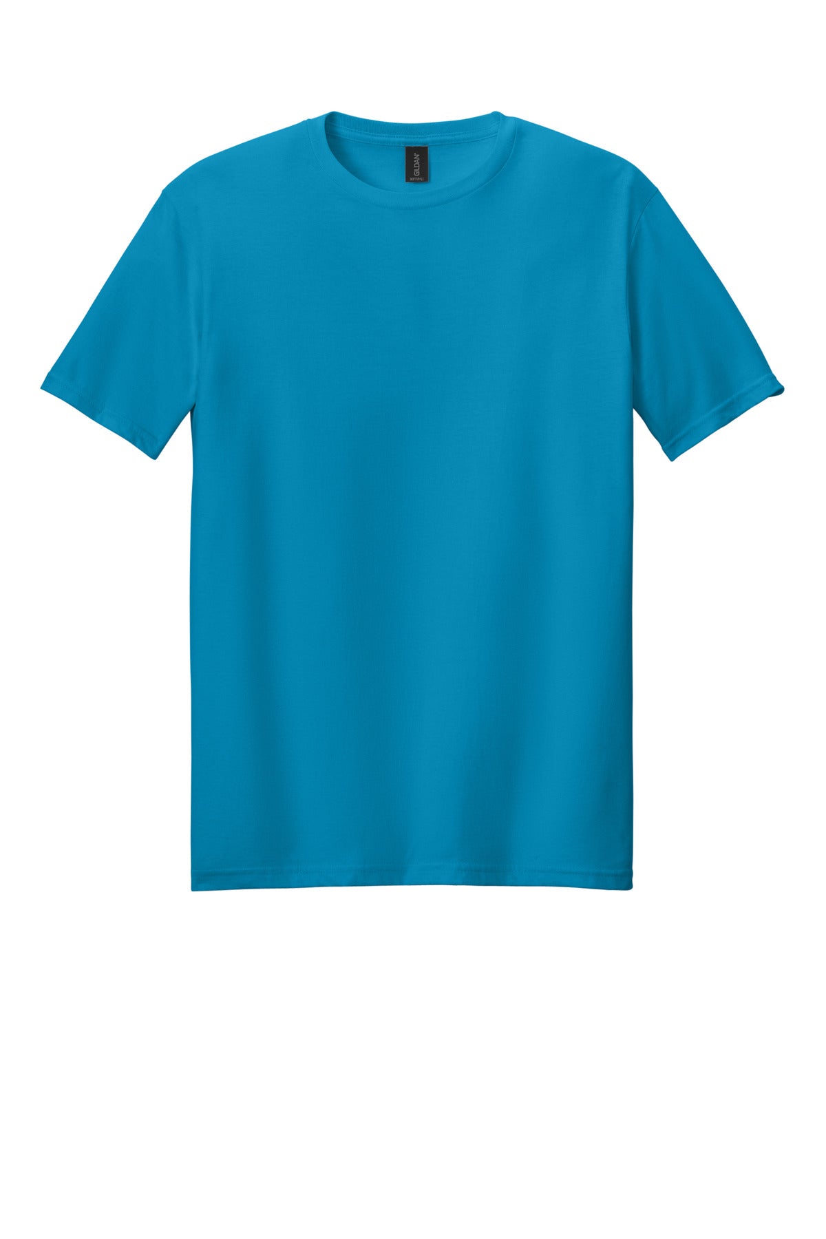 Front View of Sapphire Gildan Softstyle T-Shirt. 64000