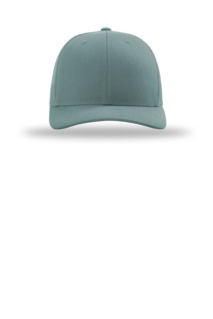 Front View of SmokeBlue Richardson Trucker Cap 112