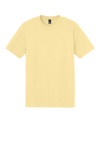 Front View of SoftYellow District Perfect Tri Tee. DM130