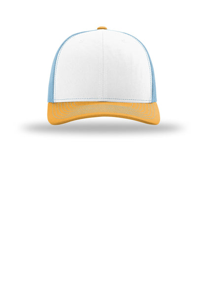 Front View of W/ClmbB/Yl Richardson Trucker Cap 112