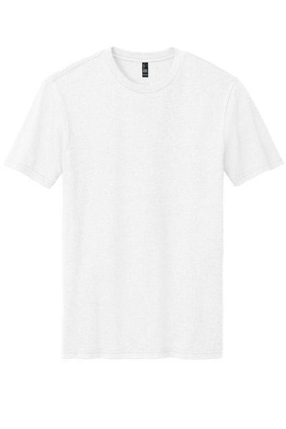 Front View of White District Perfect Blend CVC Tee. DM108
