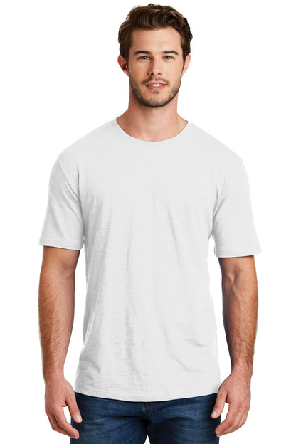 Front View of White District Perfect Blend CVC Tee. DM108