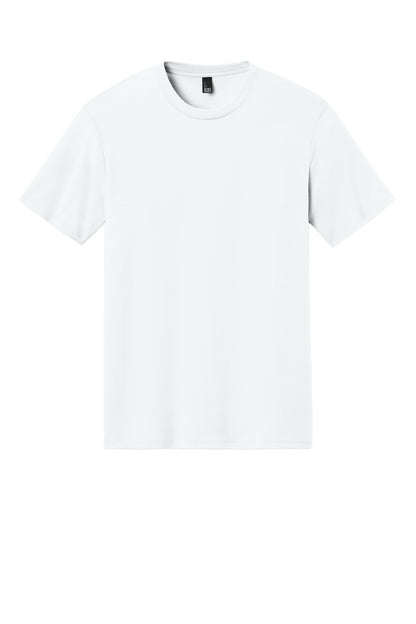 Front View of White District Perfect Tri Tee. DM130