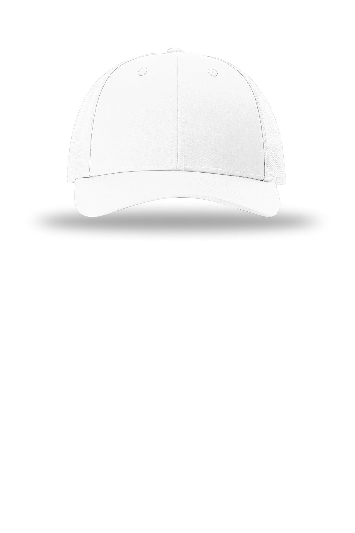 Front View of White Richardson Low Pro Trucker 115