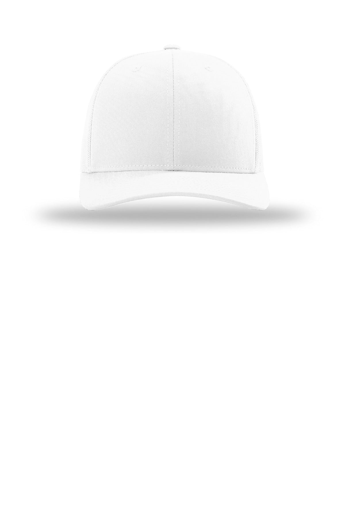 Front View of White Richardson Trucker Cap 112