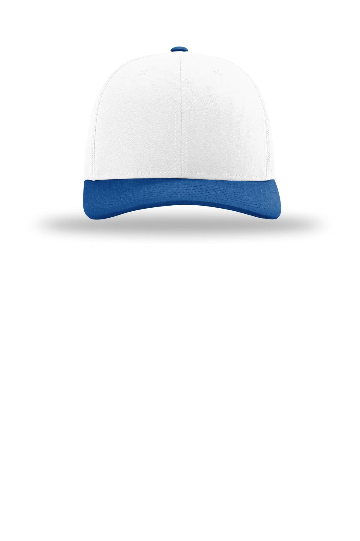 Front View of Wht/Wht/Ry Richardson Trucker Cap 112