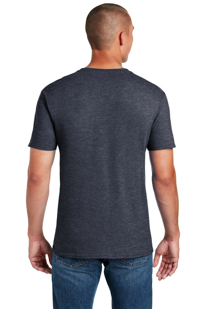 Heather Navy Gildan Softstyle T-Shirt. 64000