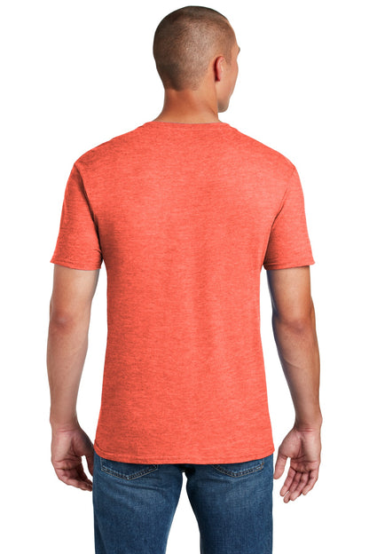 Heather Orange Gildan Softstyle T-Shirt. 64000