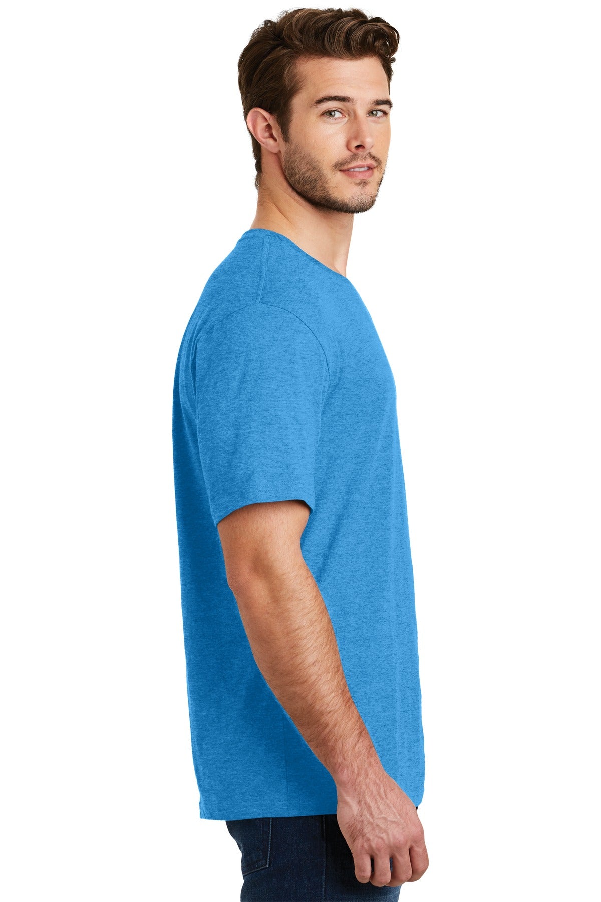 Hthr Brt Turqu District Perfect Blend CVC Tee. DM108