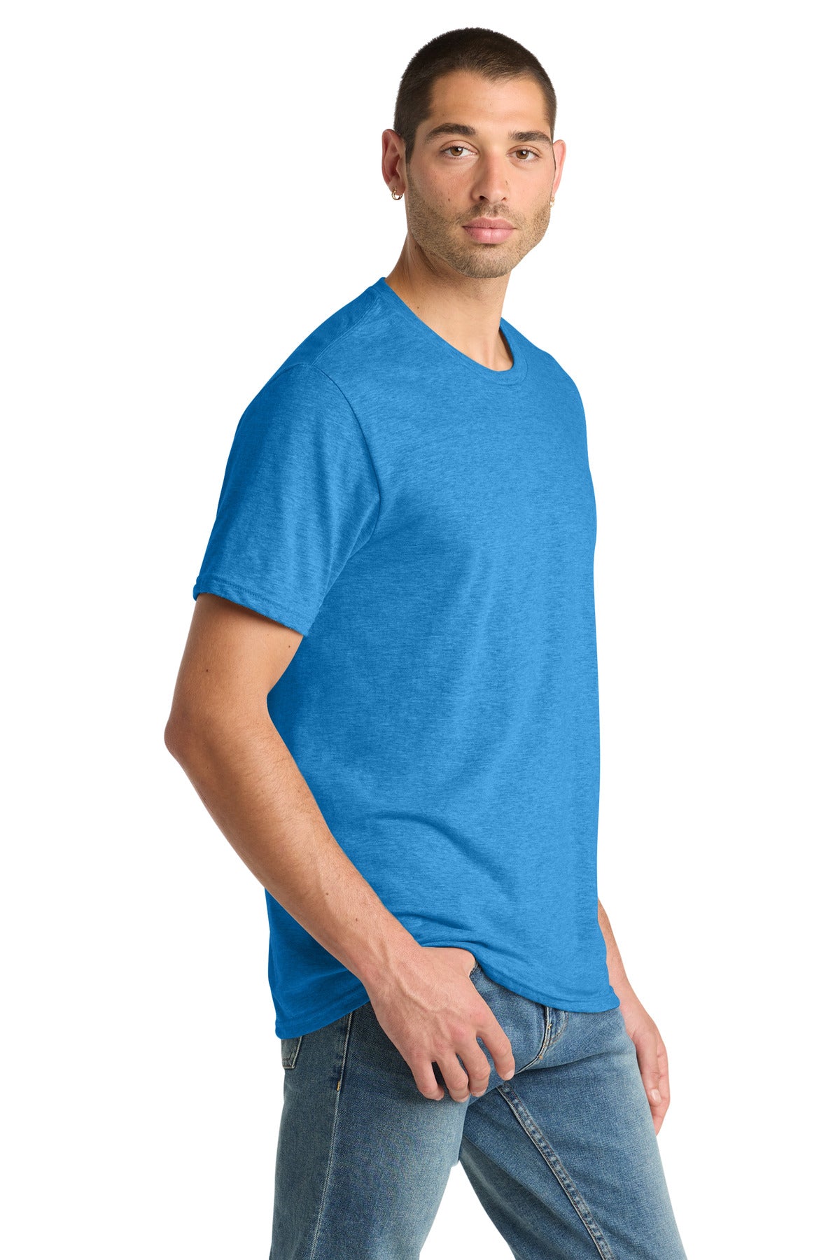 Hthr Brt Turqu District Perfect Blend CVC Tee. DM108