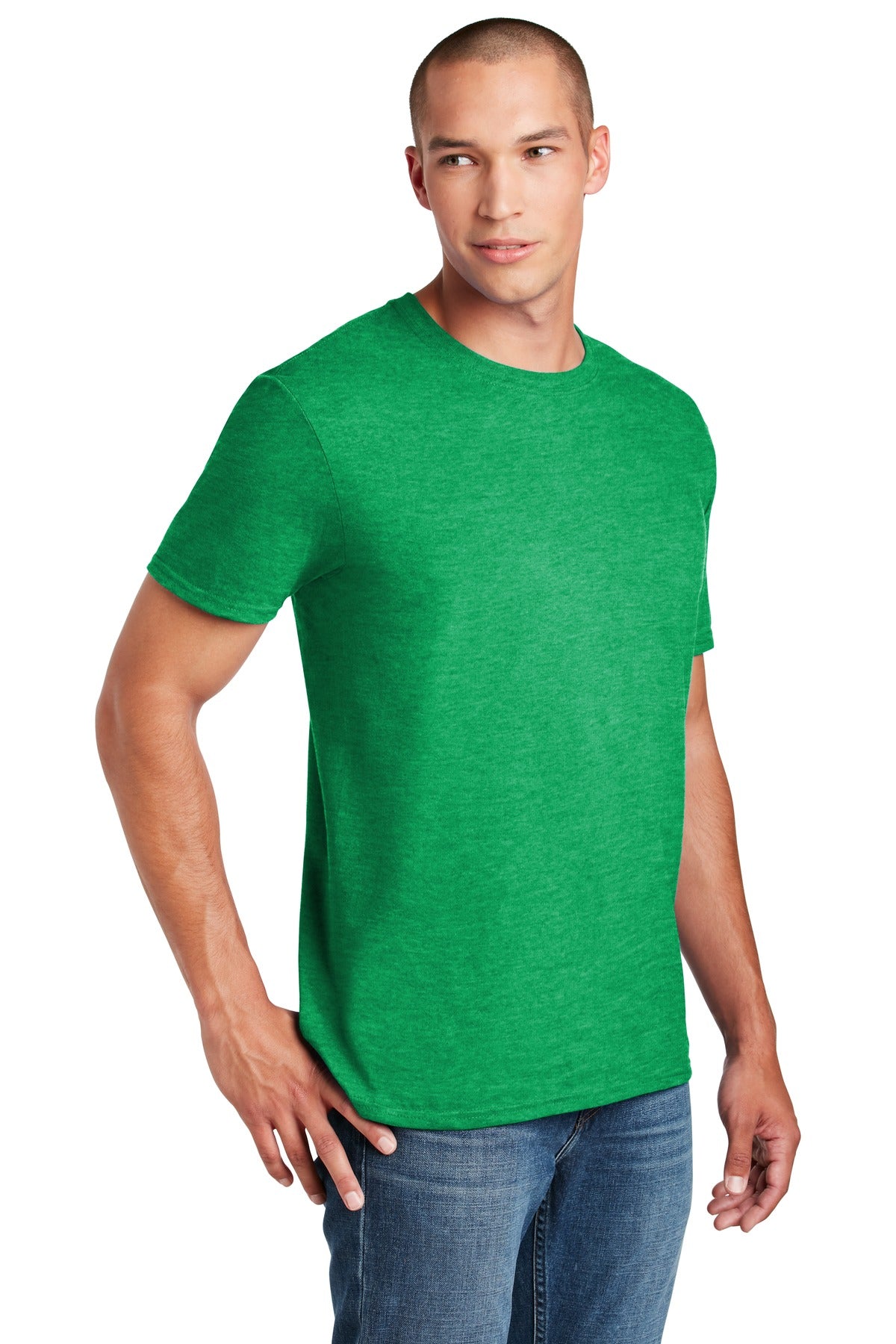Hthr Irish Grn Gildan Softstyle T-Shirt. 64000