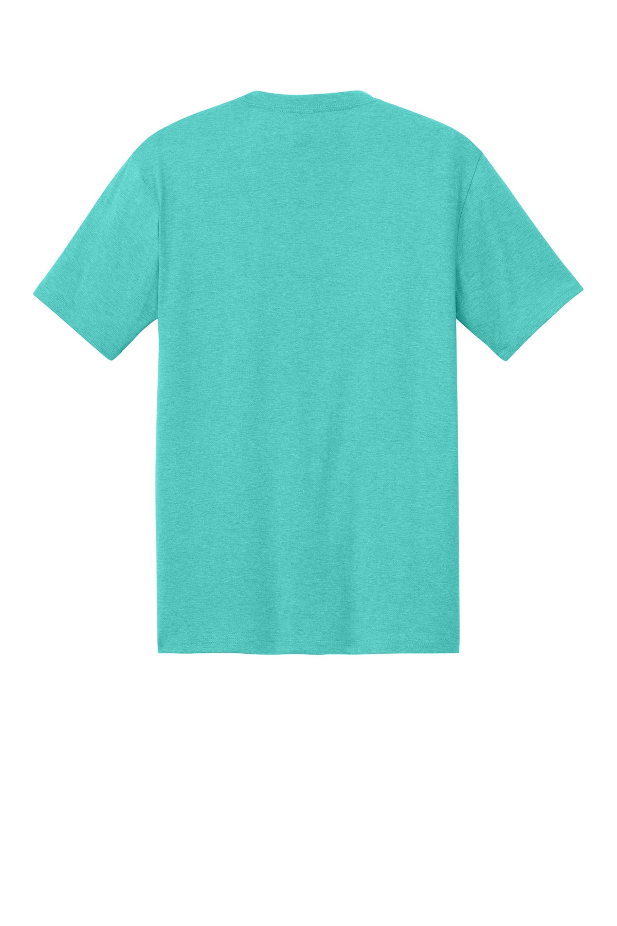 Rear View of AquaHthr District Perfect Tri Tee. DM130