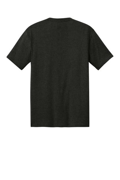 Rear View of Black Frost District Perfect Tri Tee. DM130