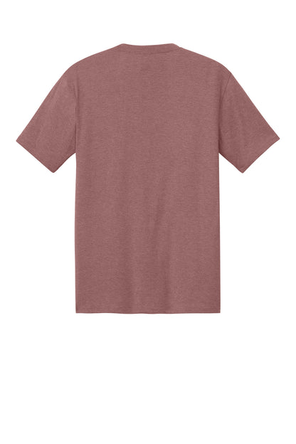 Rear View of Blush Frost District Perfect Tri Tee. DM130