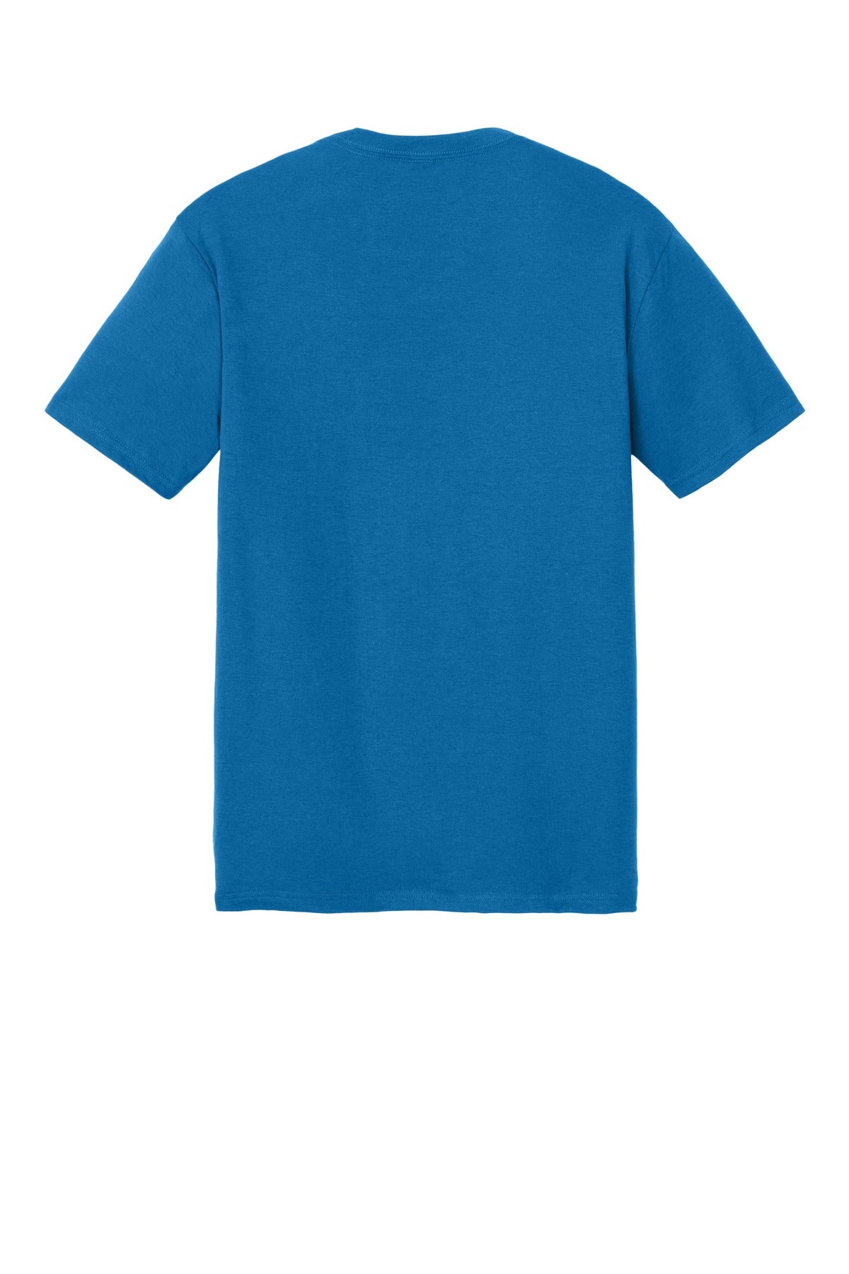 Rear View of BrtBlue District Perfect Tri Tee. DM130