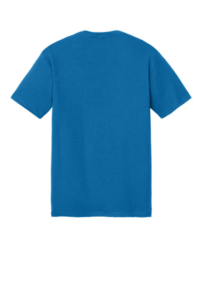 Rear View of BrtBlue District Perfect Tri Tee. DM130