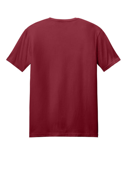 Rear View of Cardinal Gildan Softstyle T-Shirt. 64000