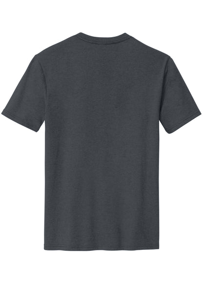 Rear View of Charcoal District Perfect Blend CVC Tee. DM108