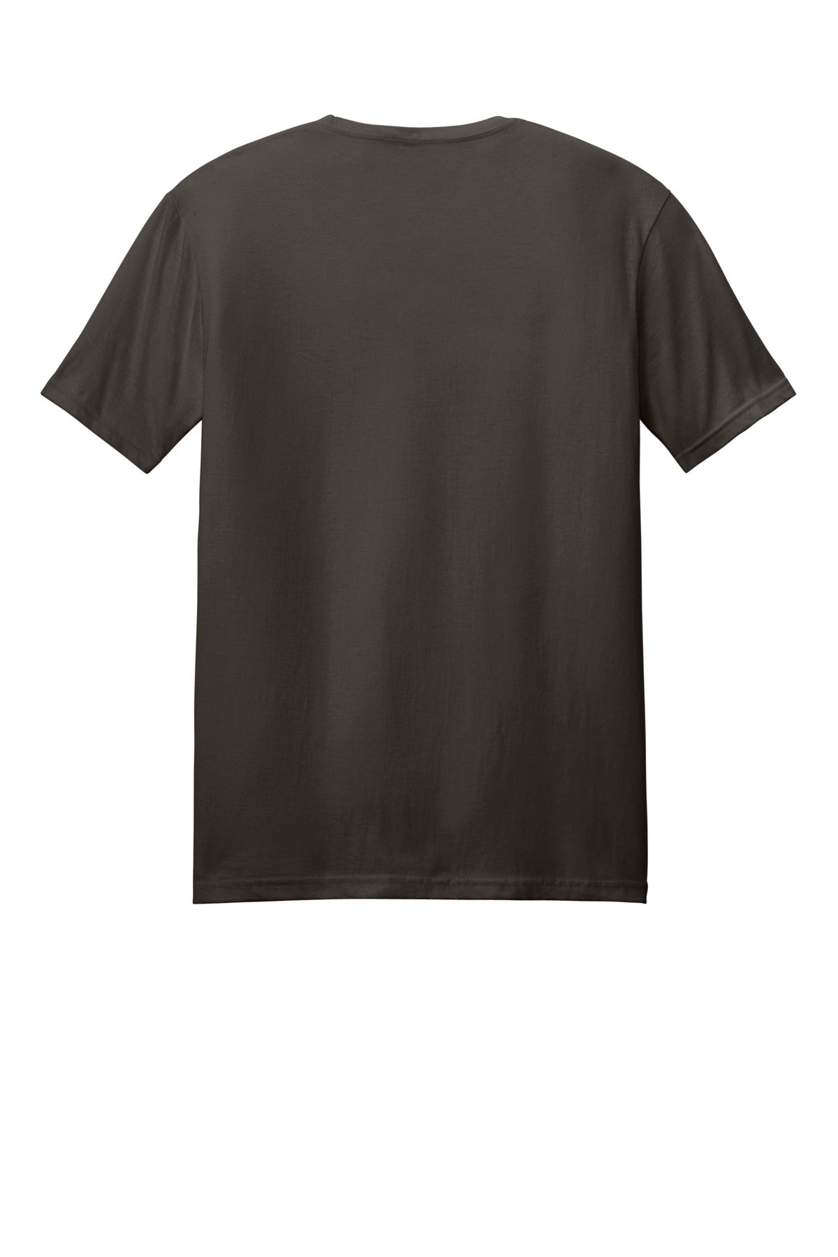 Rear View of Dark Chocolate Gildan Softstyle T-Shirt. 64000