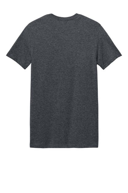 Rear View of Dark Heather Gildan Softstyle T-Shirt. 64000