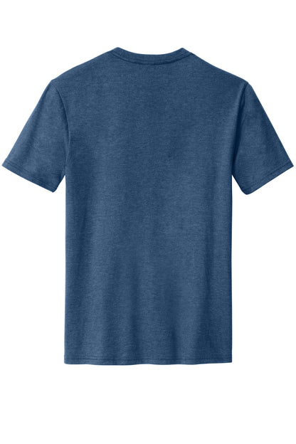 Rear View of Dp Royal Fleck District Perfect Blend CVC Tee. DM108