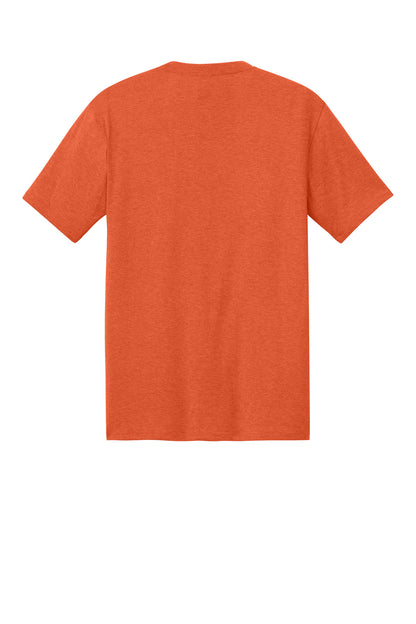 Rear View of DpOrHthr District Perfect Tri Tee. DM130