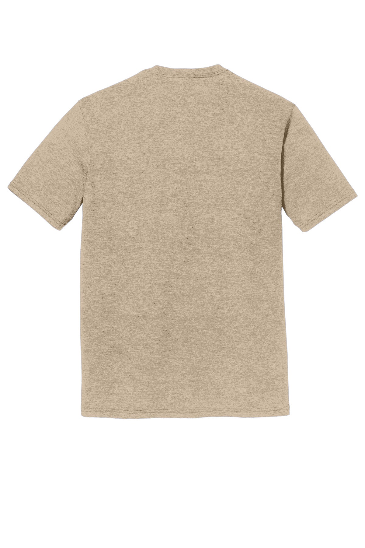 Rear View of DsrtTanHtr District Perfect Tri Tee. DM130
