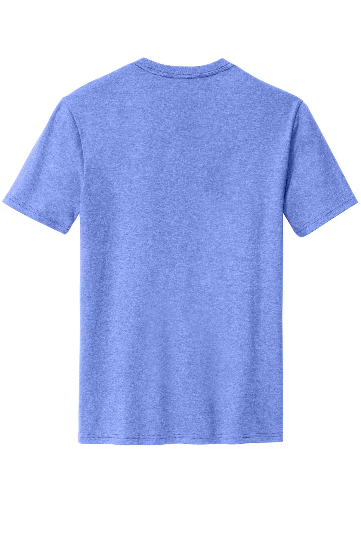 Rear View of ElecPrplHt District Perfect Blend CVC Tee. DM108