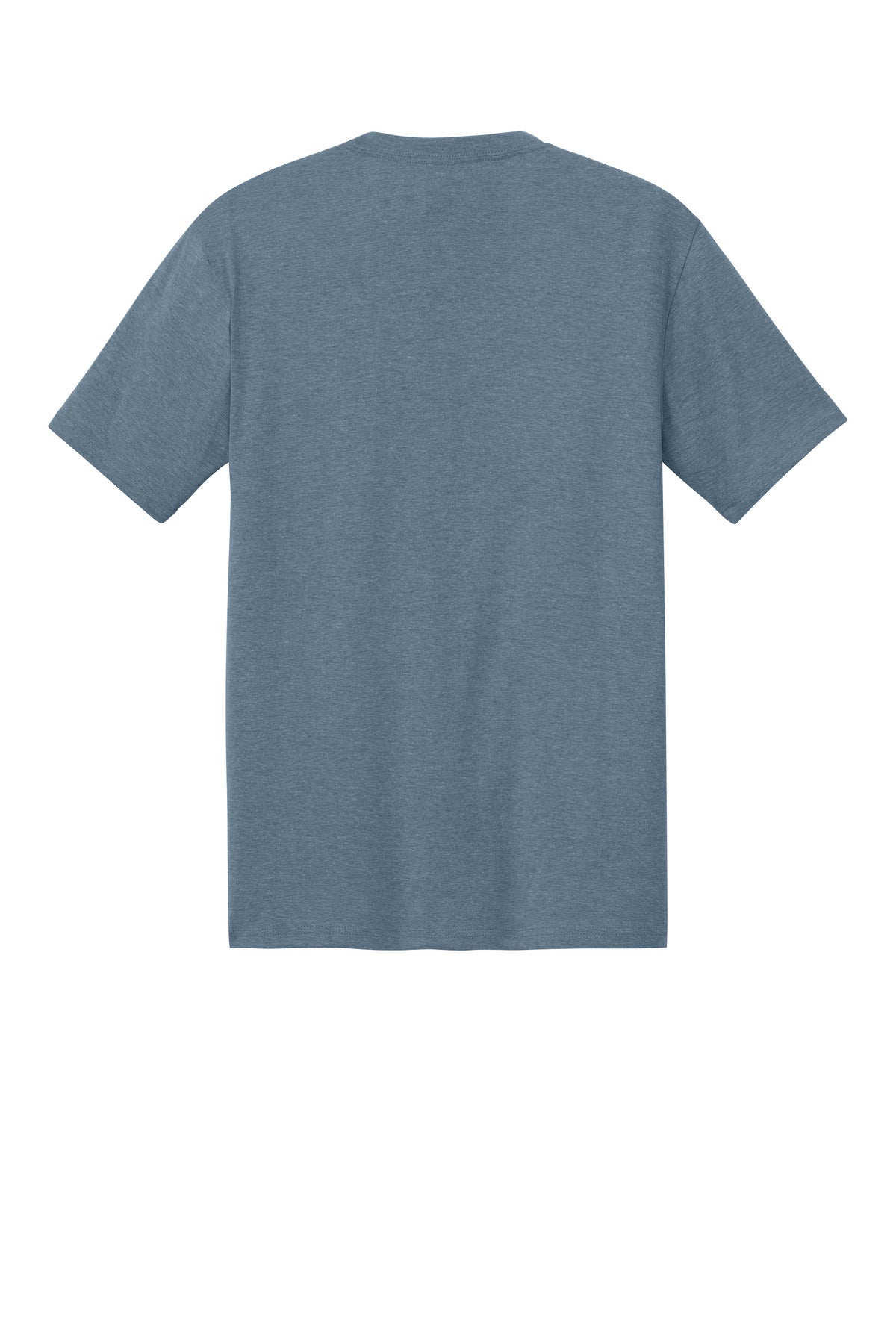 Rear View of FlntBluHtr District Perfect Tri Tee. DM130