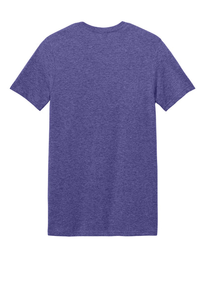 Rear View of Heather Purple Gildan Softstyle T-Shirt. 64000