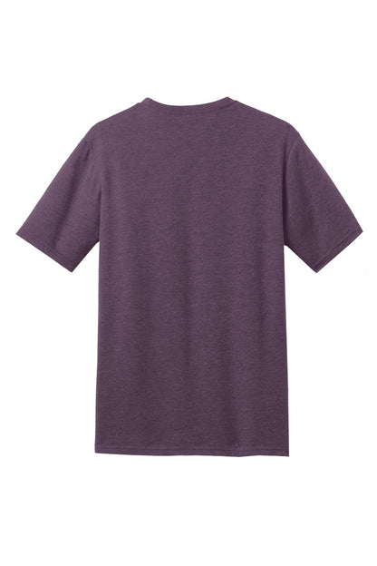 Rear View of Hthr Eggplant District Perfect Blend CVC Tee. DM108