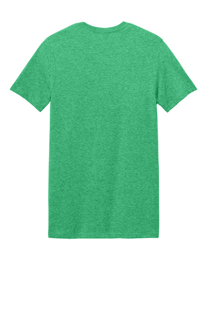 Rear View of Hthr Irish Grn Gildan Softstyle T-Shirt. 64000