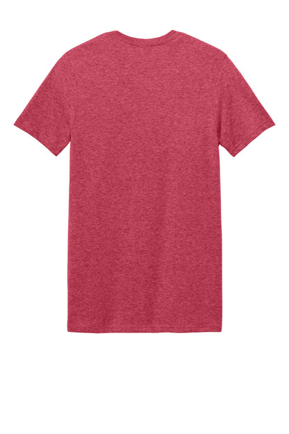 Rear View of Hthr Red Gildan Softstyle T-Shirt. 64000