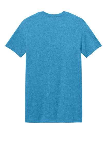 Rear View of Hthr Sapphire Gildan Softstyle T-Shirt. 64000