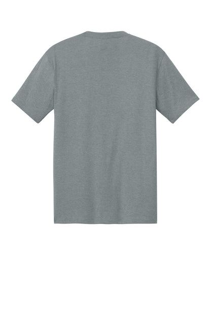 Rear View of Hthrd Grey District Perfect Tri Tee. DM130