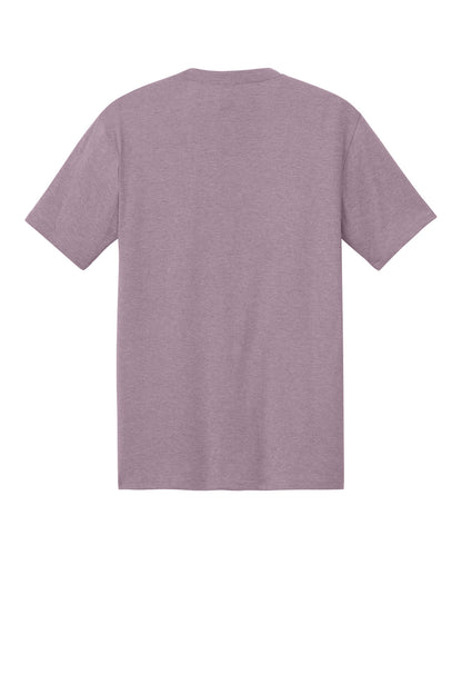 Rear View of Hthrd Lavender District Perfect Tri Tee. DM130