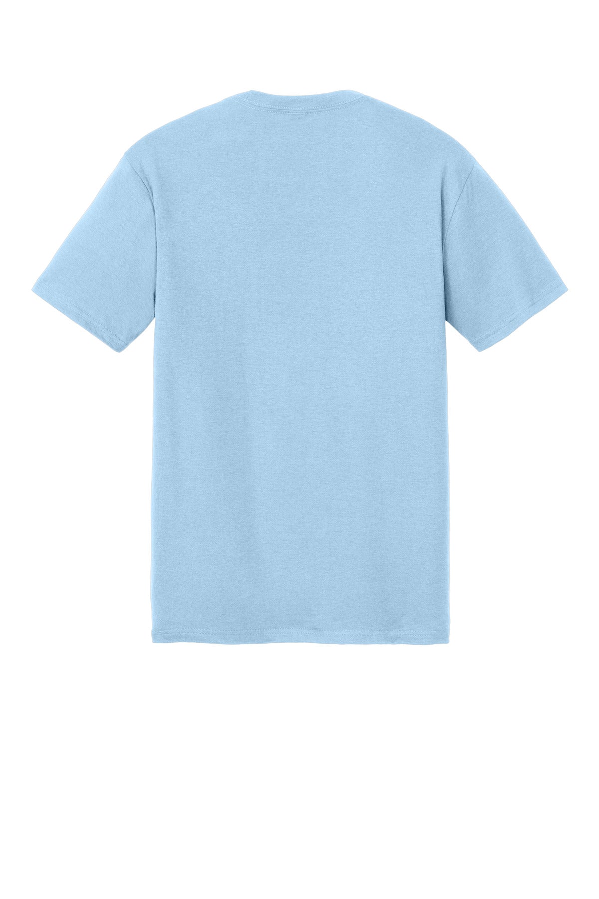 Rear View of IceBlue District Perfect Tri Tee. DM130