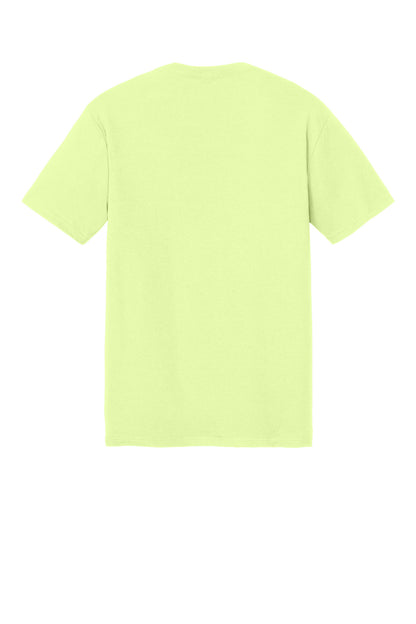 Rear View of Lemongrass District Perfect Tri Tee. DM130