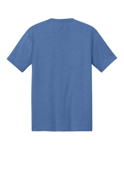 Rear View of Maritime Frost District Perfect Tri Tee. DM130