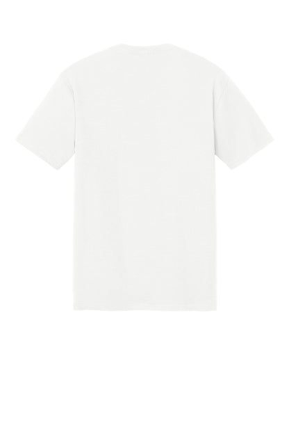 Rear View of Natural District Perfect Tri Tee. DM130