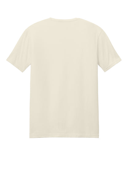 Rear View of Natural Gildan Softstyle T-Shirt. 64000